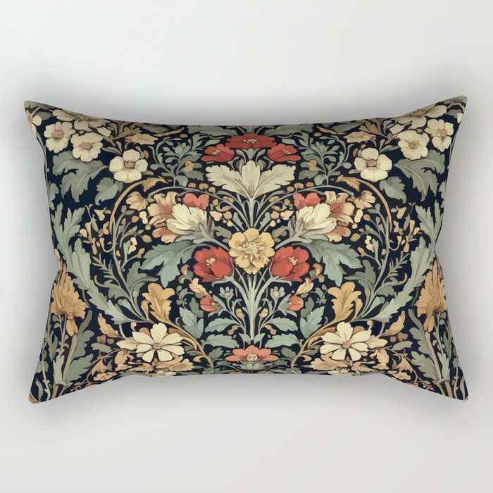 Floralia Vintage Bloom Rectangular Pillow Gallery Image 2