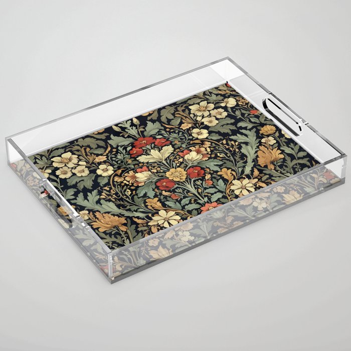 Floralia Vintage Bloom Acrylic Tray Gallery Image 1