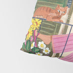 Woman reading on balcony Pillow Sham Gallery Image 4