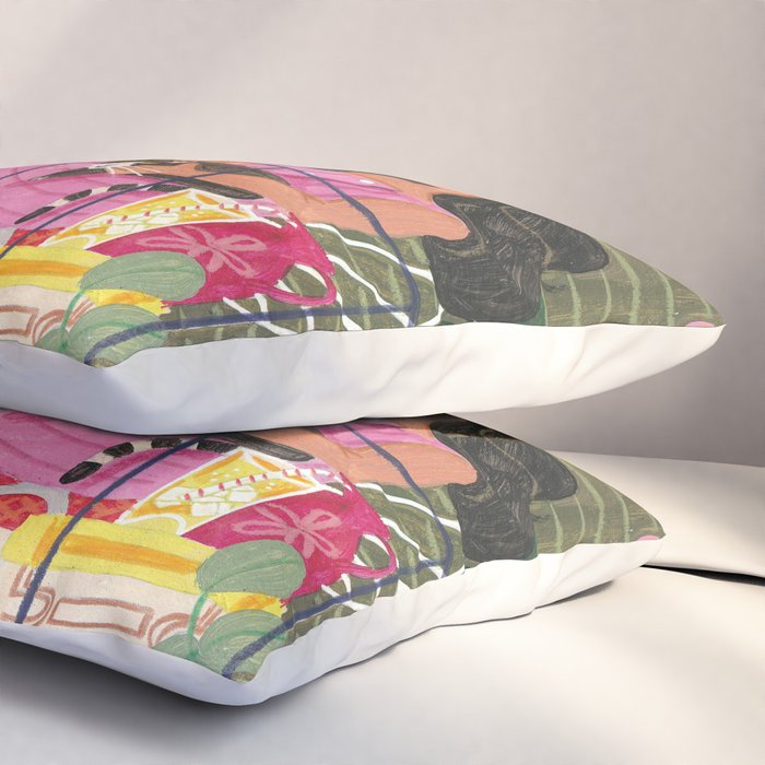 Woman reading on balcony Pillow Sham Gallery Image 3