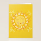 you are the sun // retro sunshine art by surfy birdy Stationery Card Gallery Image 2