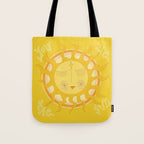 you are the sun // retro sunshine art by surfy birdy Tote Bag Gallery Image 1
