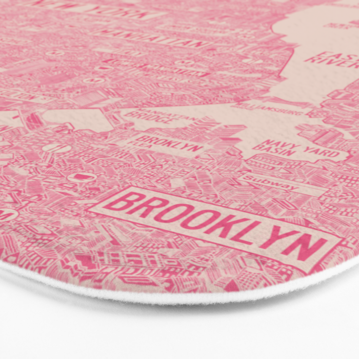 New York map Bath Mat Gallery Image 3