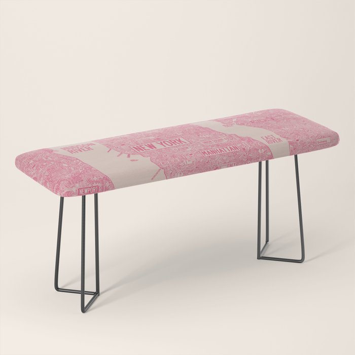 New York map Bench Gallery Image 1