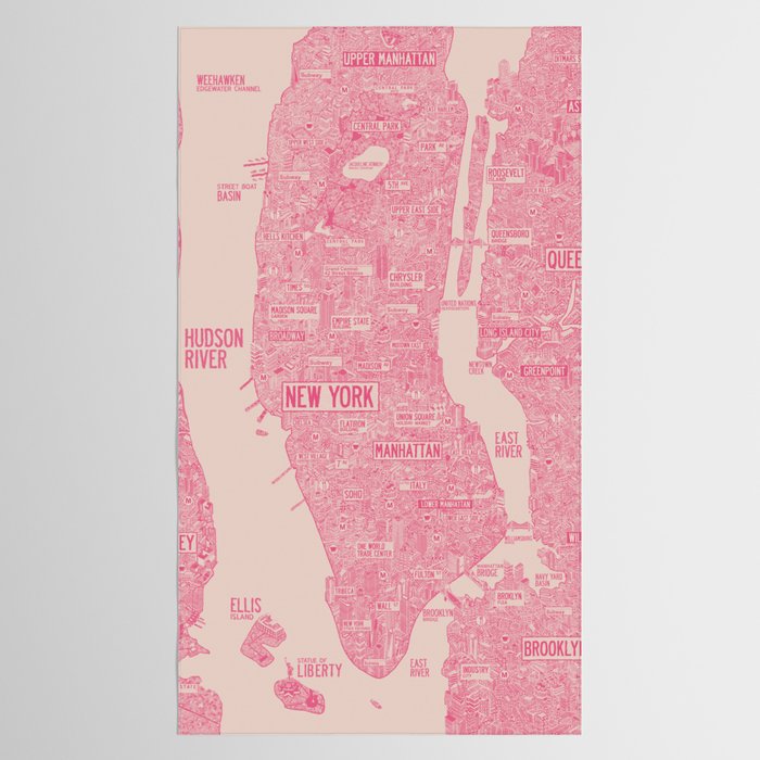 New York map Tablecloth Gallery Image 2