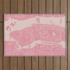 New York map Outdoor Rug Gallery Image 1