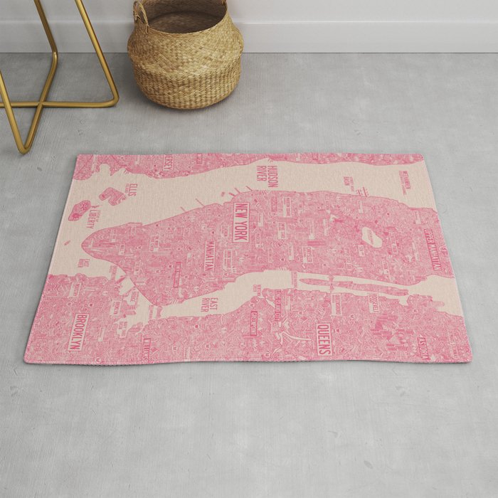New York map Rug Gallery Image 1