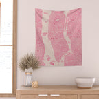 New York map Wall Tapestry Gallery Image 2