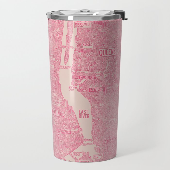 New York map Travel Mug Gallery Image 2