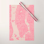 New York map Wrapping Paper Gallery Image 1