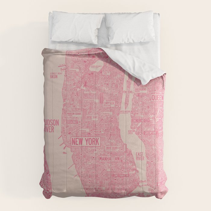 New York map Comforter Gallery Image 1