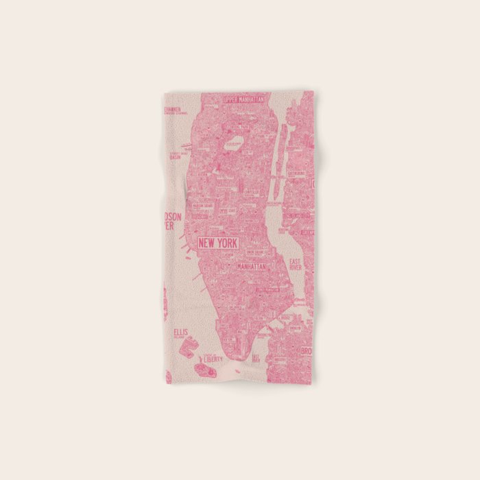 New York map Bath Towel Gallery Image 1