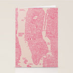 New York map Stationery Card Gallery Image 2