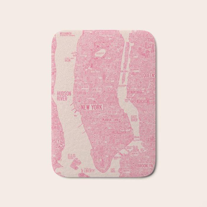 New York map Bath Mat Gallery Image 1