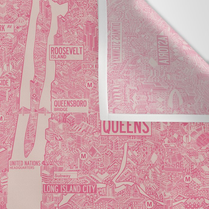 New York map Wall Tapestry Gallery Image 3