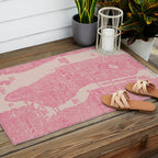New York map Outdoor Rug Gallery Image 2
