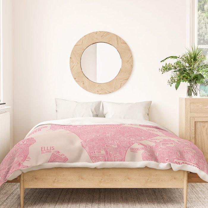 New York map Duvet Cover Gallery Image 3
