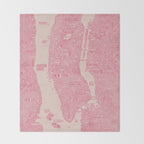 New York map Throw Blanket Gallery Image 2