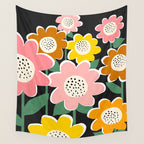 Flowerscape - night Wall Tapestry Gallery Image 4