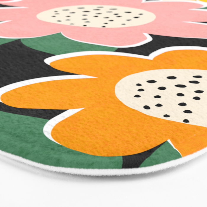 Flowerscape - night Bath Mat Gallery Image 3