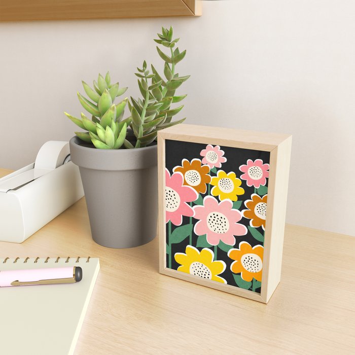 Flowerscape - night Mini Art Print Gallery Image 2