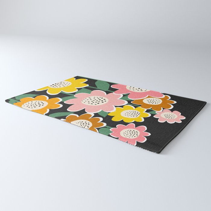 Flowerscape - night Rug Gallery Image 3