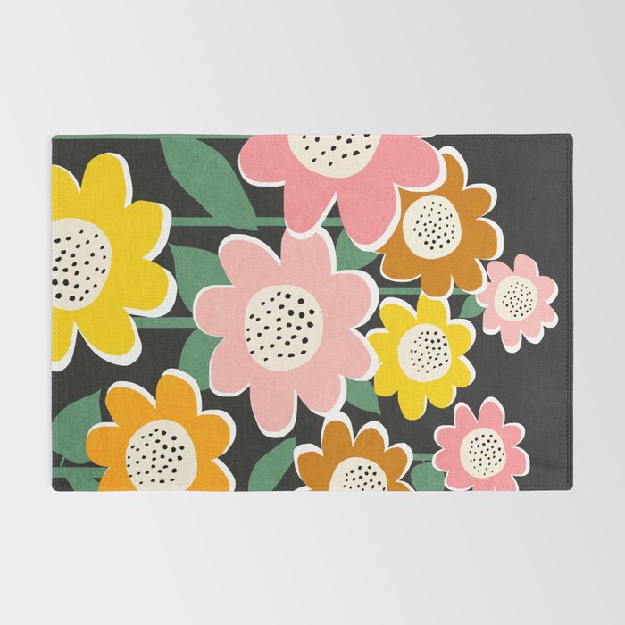 Flowerscape - night Rug Gallery Image 2