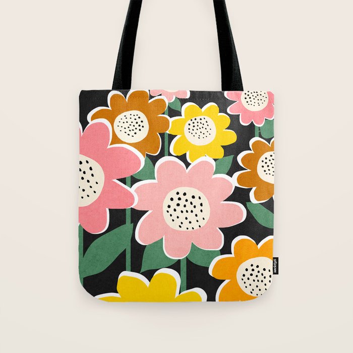 Flowerscape - night Tote Bag Gallery Image 1