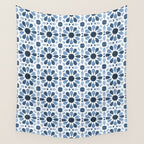 Watercolor Zellige Harmony Wall Tapestry Gallery Image 4