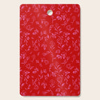 Pink and red romantic wildflowers Cutting Board Gallery Image 1