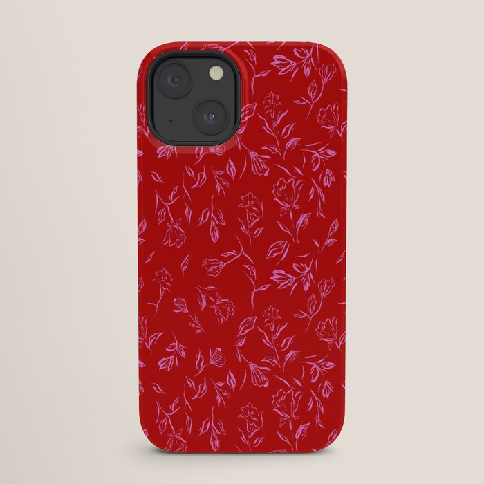 Pink and red romantic wildflowers iPhone Case Gallery Image 25
