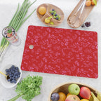 Pink and red romantic wildflowers Cutting Board Gallery Image 2