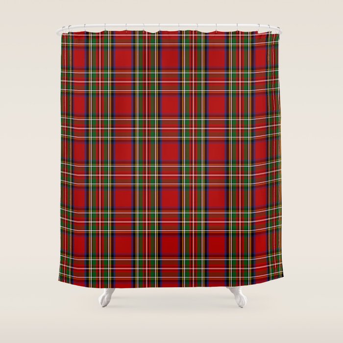 Festive Tartan Shower Curtain Gallery Image 1