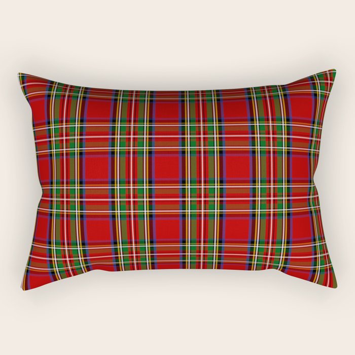 Festive Tartan Rectangular Pillow Gallery Image 1