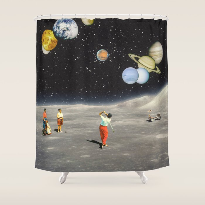 Cosmic Golf Shower Curtain Gallery Image 1