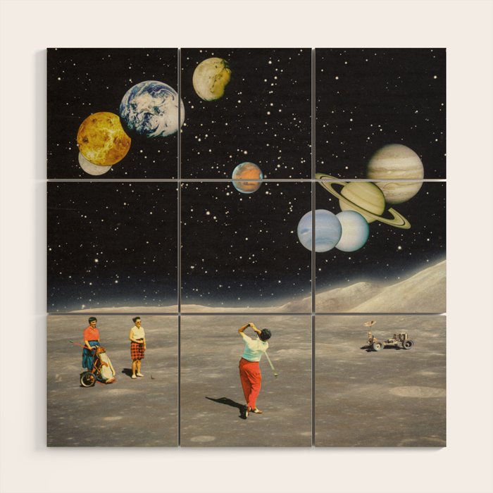 Cosmic Golf Wood Wall Art Gallery Image 1