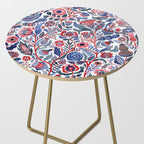 Botanical in red and blue Side Table Gallery Image 2