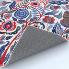 Botanical in red and blue Rug Gallery Image 4