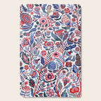 Botanical in red and blue Cutting Board Gallery Image 1