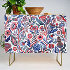 Botanical in red and blue Credenza Gallery Image 1