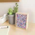Botanical in red and blue Mini Art Print Gallery Image 2
