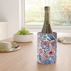 Botanical in red and blue Wine Chiller Gallery Image 4