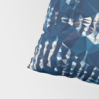 Blue Shibori African Indigo Low Poly Abstract Digital Art Painting Pillow Sham Gallery Image 4