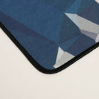 Blue Shibori African Indigo Low Poly Abstract Digital Art Painting Desk Mat Gallery Image 4