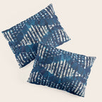 Blue Shibori African Indigo Low Poly Abstract Digital Art Painting Pillow Sham Gallery Image 3