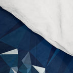 Blue Shibori African Indigo Low Poly Abstract Digital Art Painting Comforter Gallery Image 4