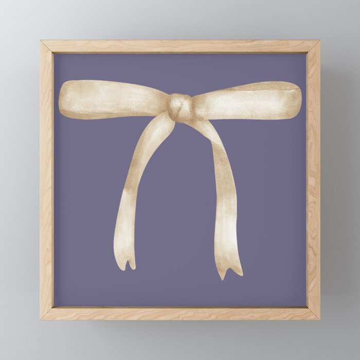 Bows & Ribbons Pattern XXXIII Neutral Lavender Purple Mini Art Print Gallery Image 1