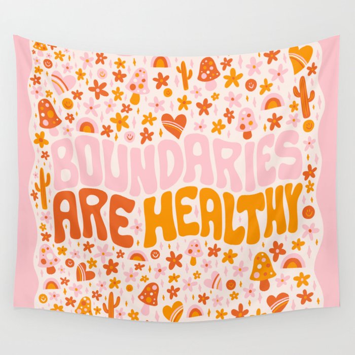 Boundaries Are Healthy Wall Tapestry Gallery Image 1