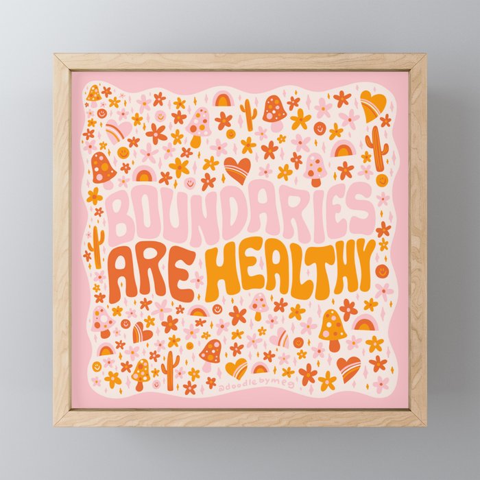 Boundaries Are Healthy Mini Art Print Gallery Image 1