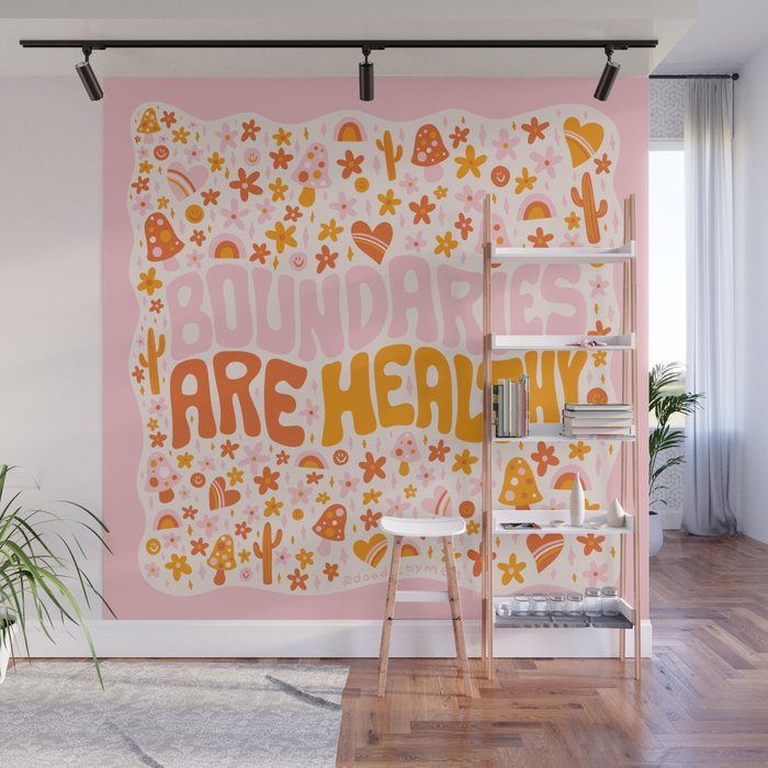 Boundaries Are Healthy Wall Mural Gallery Image 1